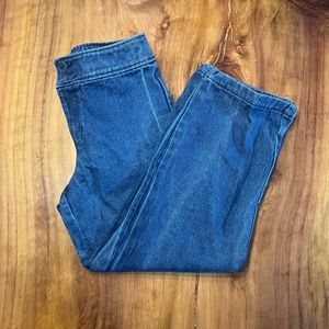 North of West Blue Denim Jeans Women's M  High Rise zip Cotton $140 Crop S16